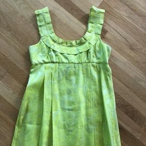 Original Milly womens green metallic dress
